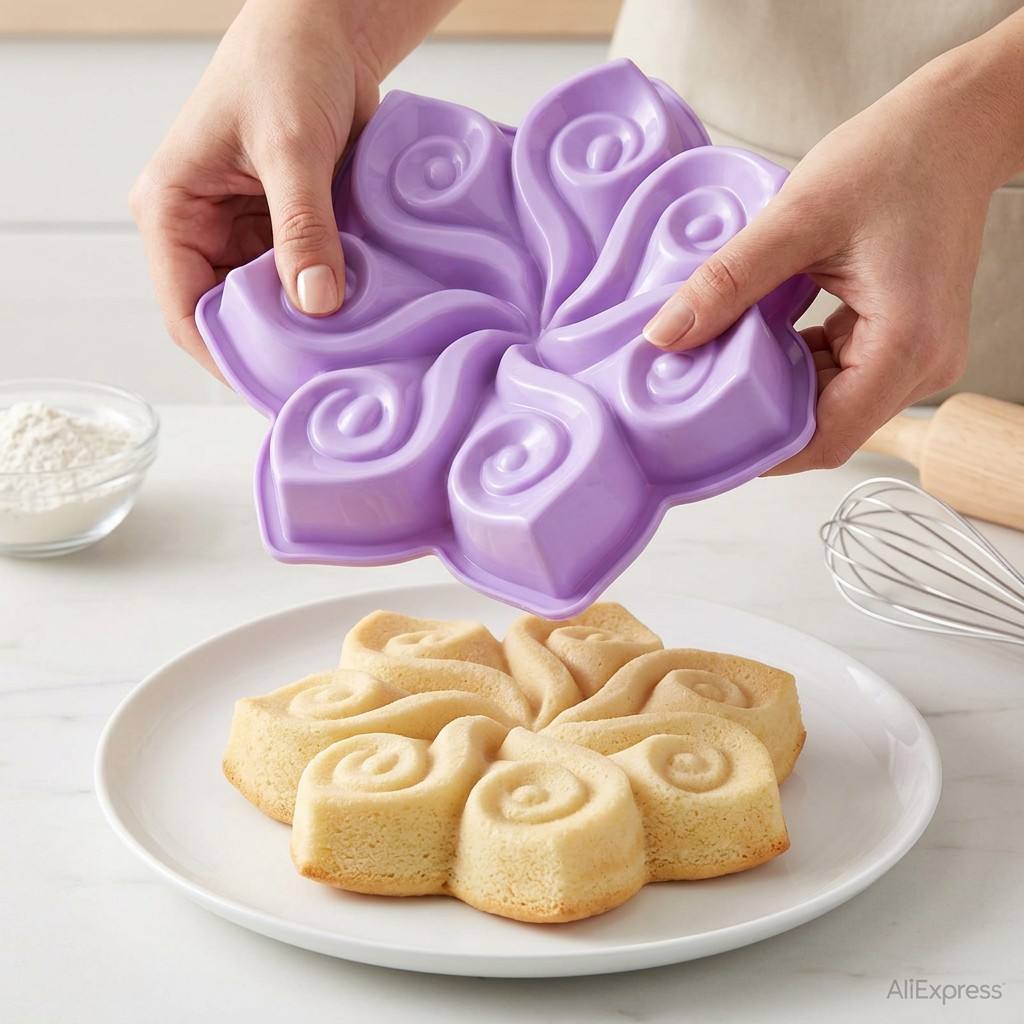 Large Flower Silicone Cake Mol - Zyliss Kitchen Gadgets ulasan dan harga