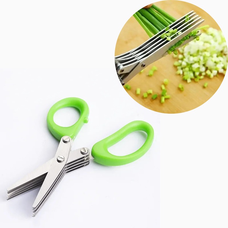 Time Saving Herb Scissors 5 Bl - Kitchen Gadgets Save Time ulasan dan harga