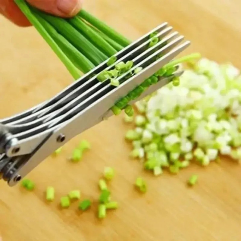 Time Saving Herb Scissors 5 Bl - Kitchen Gadgets Save Time ulasan dan harga