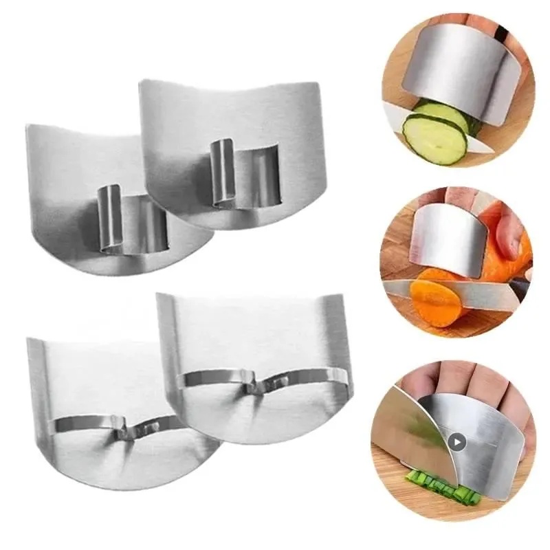 1-6Pcs Stainless Steel Finger  - Kitchen Gadgets Cutting Tools ulasan dan harga